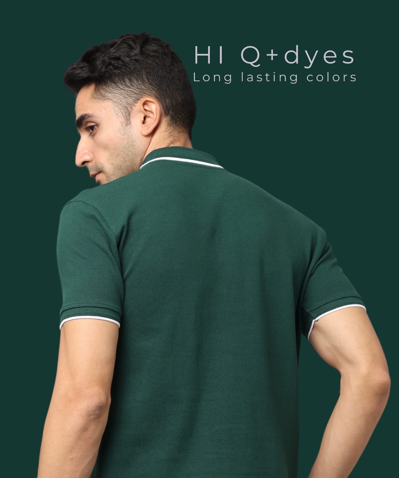TDOM Men’s Bottle Green Premium Polo T-Shirt