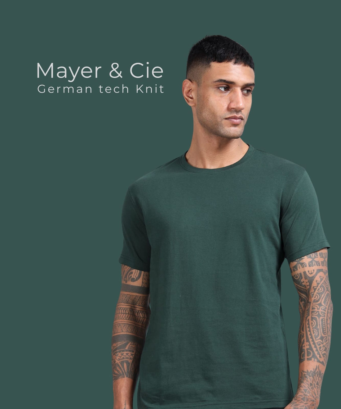 TDOM Premium PIMA Bottle Green Crew Neck T-Shirt