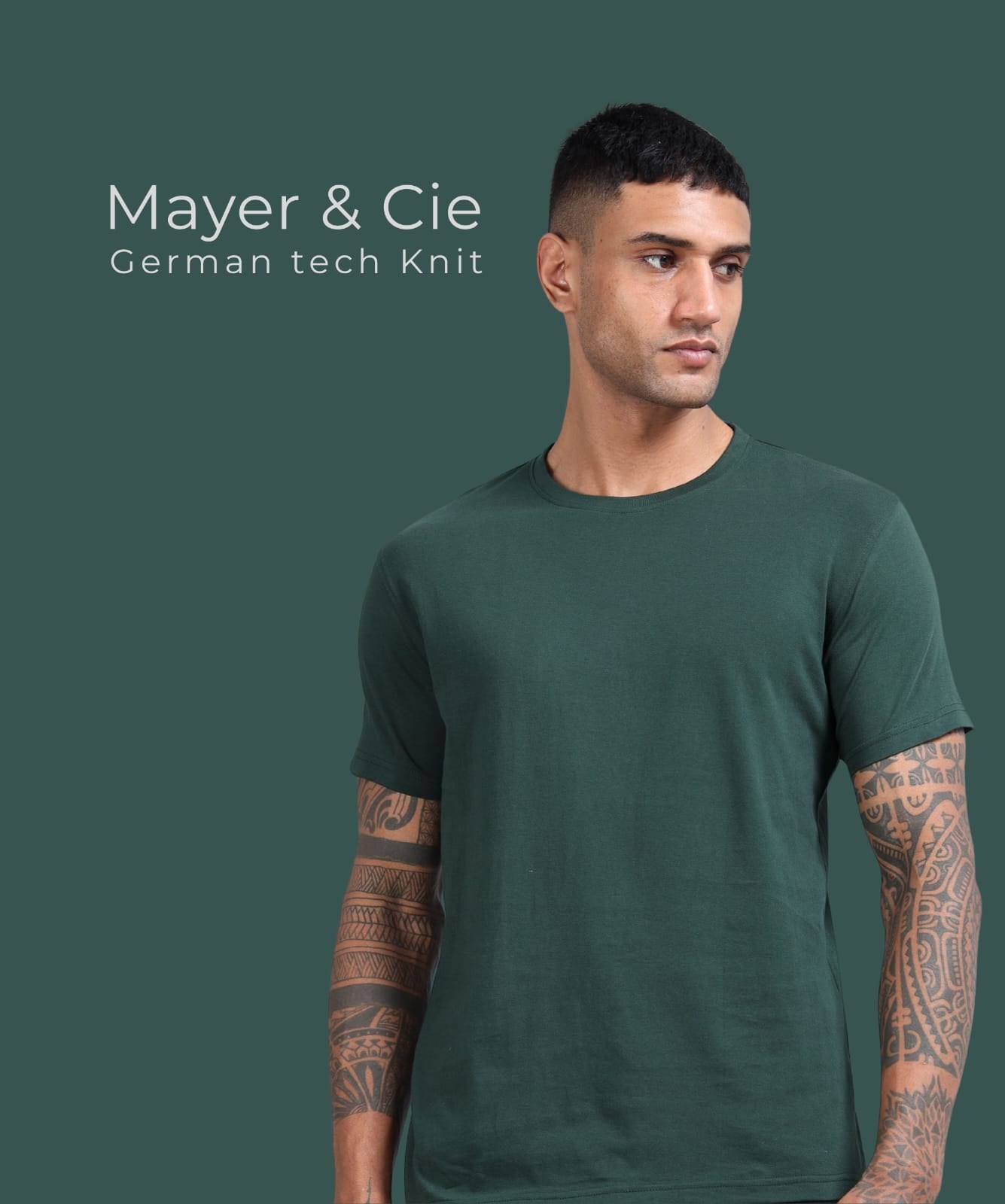 TDOM Premium PIMA Bottle Green Crew Neck T-Shirt