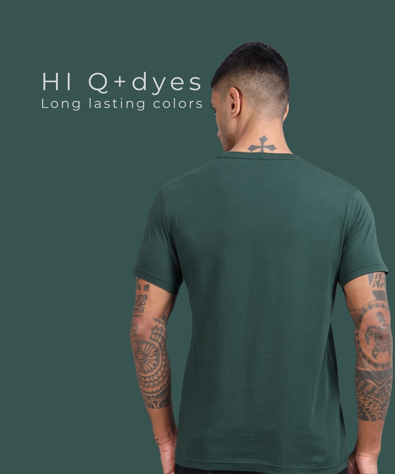 TDOM Premium PIMA Bottle Green Crew Neck T-Shirt