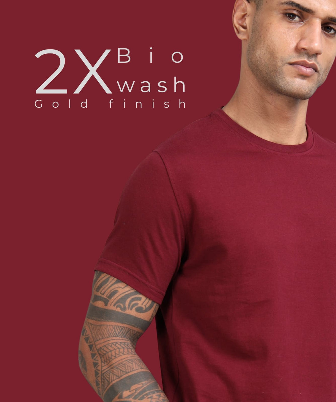 TDOM Premium PIMA Maroon Crew Neck T-Shirt