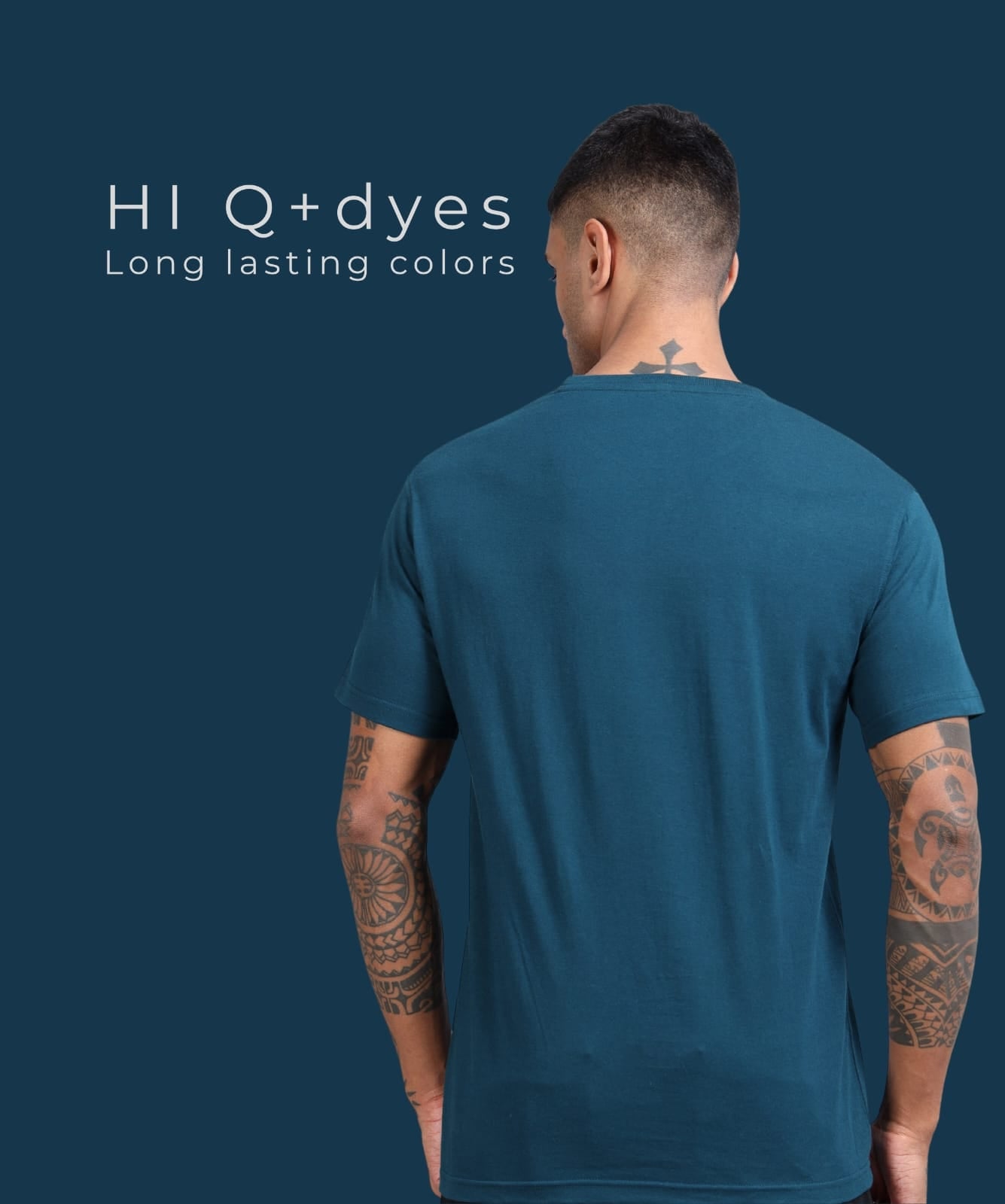 TDOM Premium PIMA Petrol Blue  Crew Neck T-Shirt