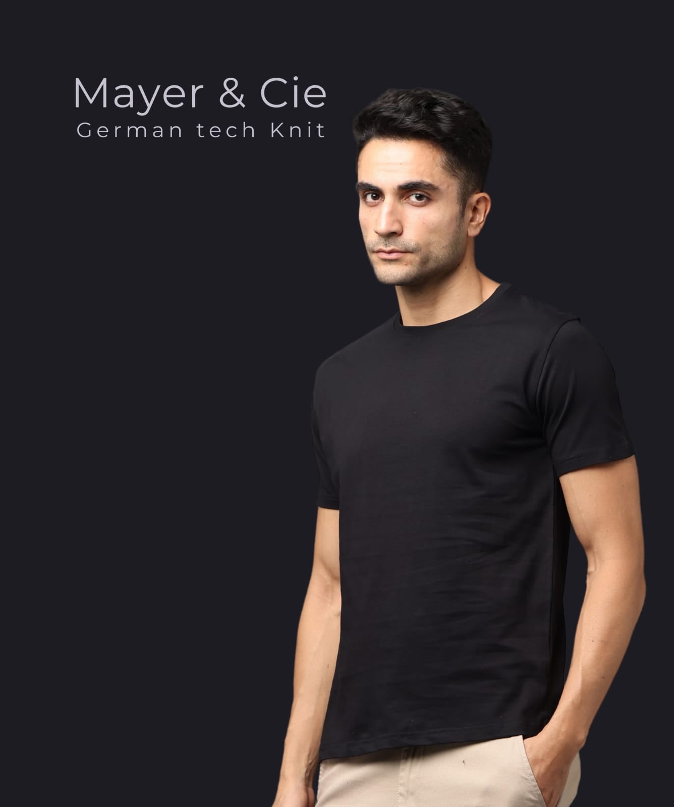 TDOM Premium PIMA Classic Black Crew Neck T-Shirt