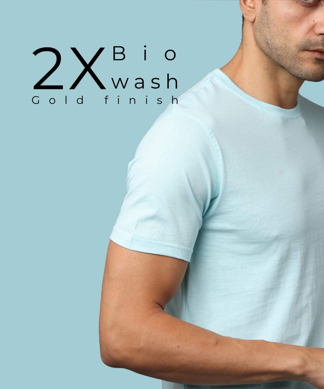 TDOM Premium PIMA Mint Blue  Crew Neck T-Shirt