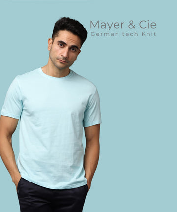 TDOM Premium PIMA Mint Blue  Crew Neck T-Shirt