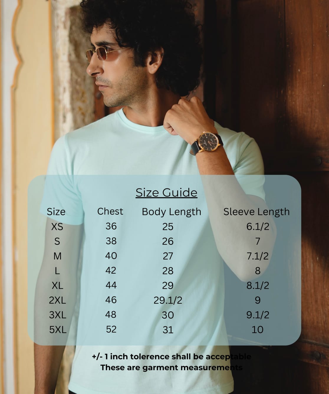 TDOM Premium PIMA Mint Blue  Crew Neck T-Shirt