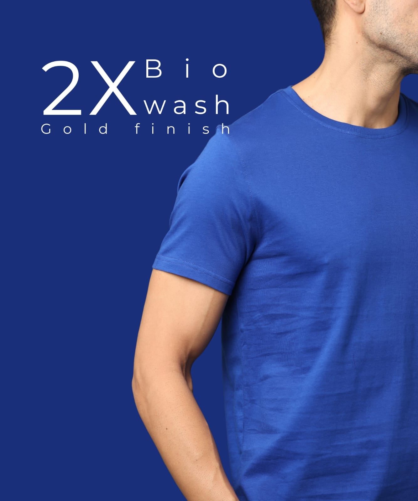 TDOM Premium PIMA Imperial Blue Crew Neck T-Shirt