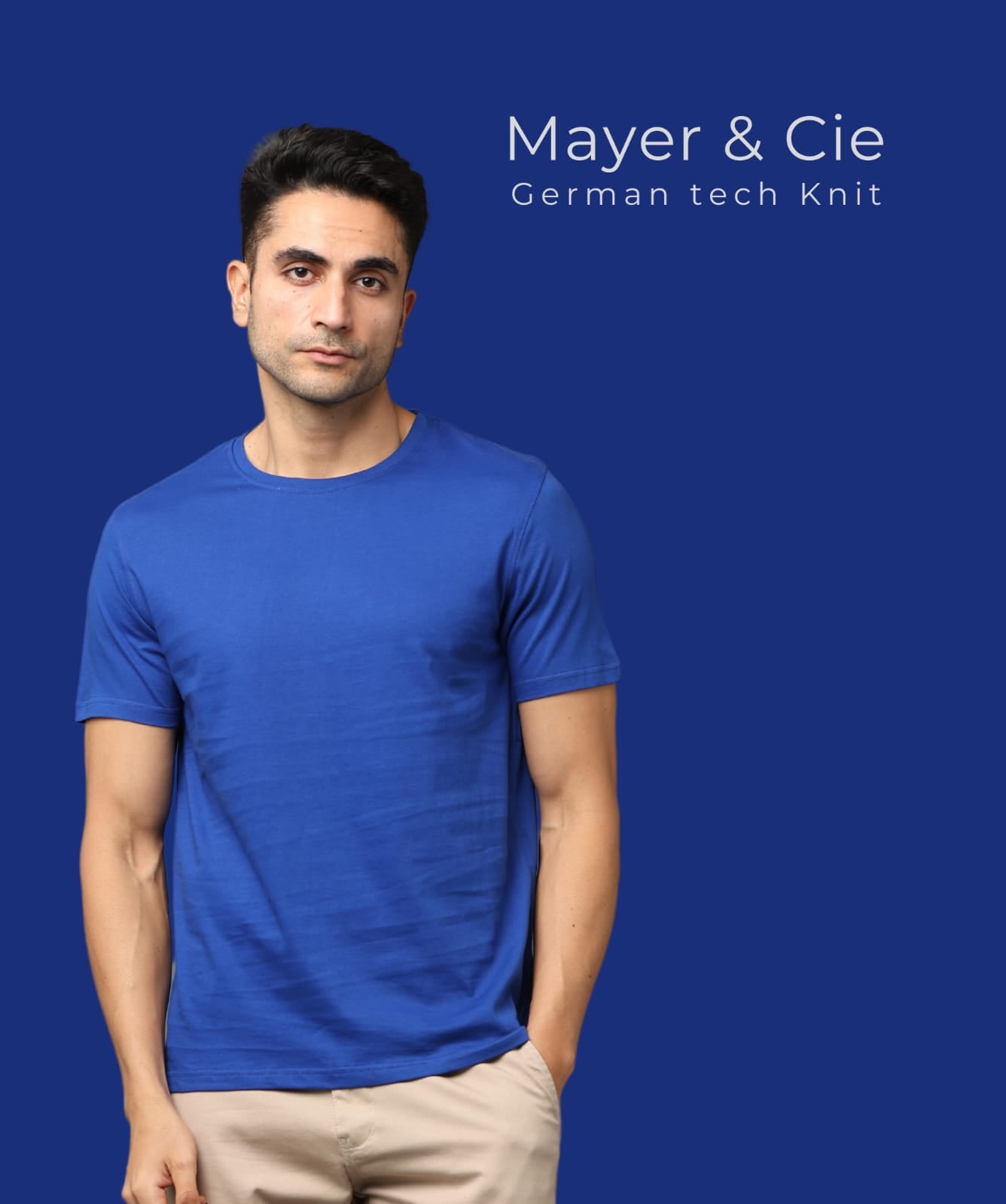 TDOM Premium PIMA Imperial Blue Crew Neck T-Shirt