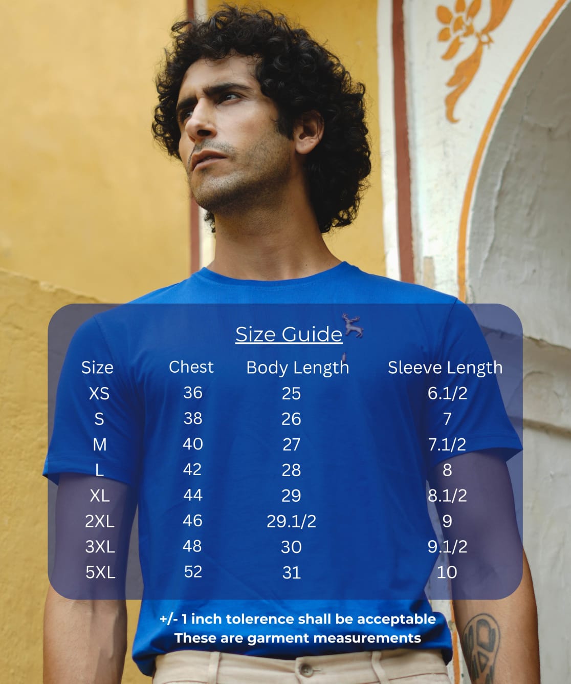 TDOM Premium PIMA Imperial Blue Crew Neck T-Shirt
