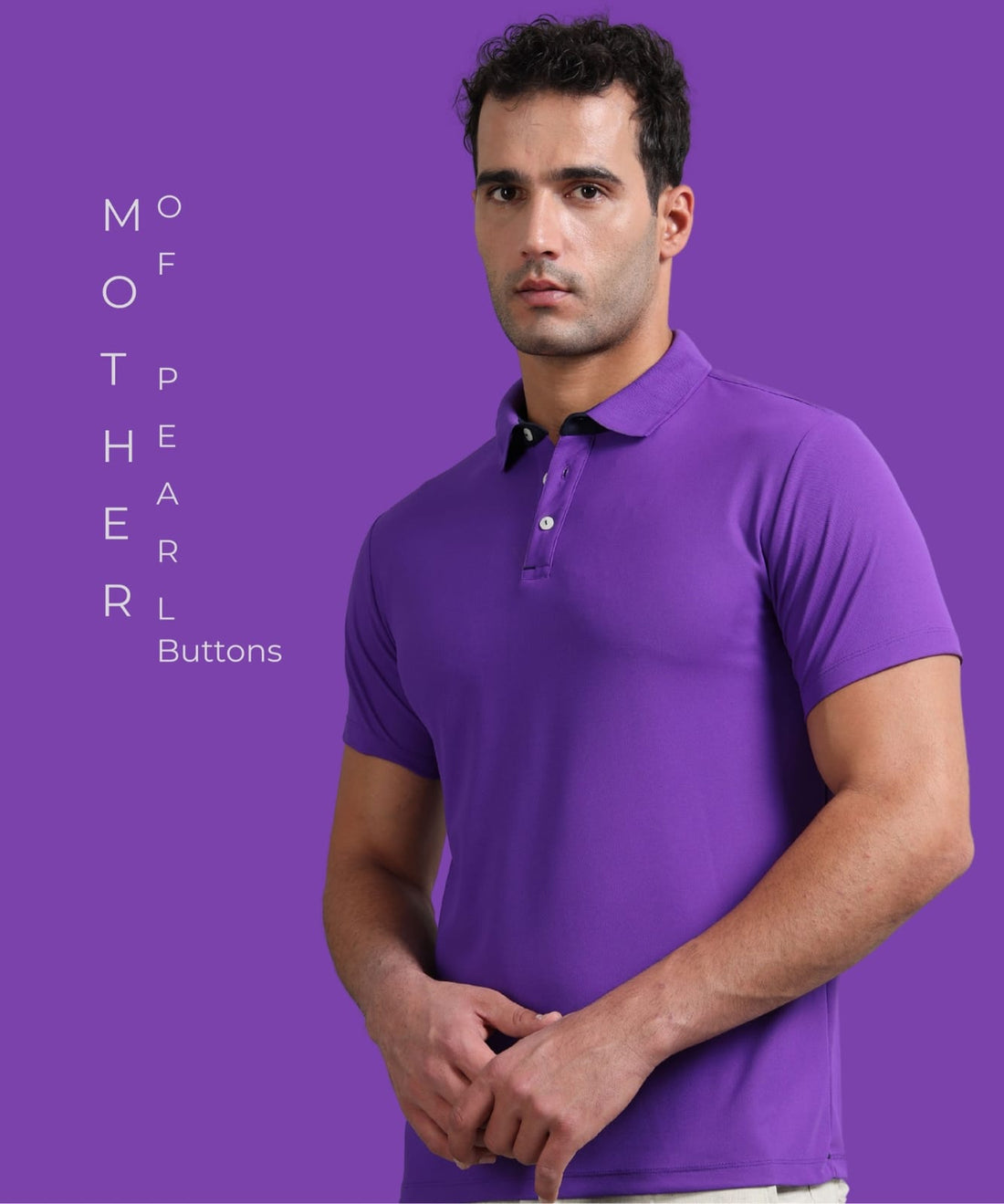 TDOM Men’s Purple Mars200 Polo T-Shirt