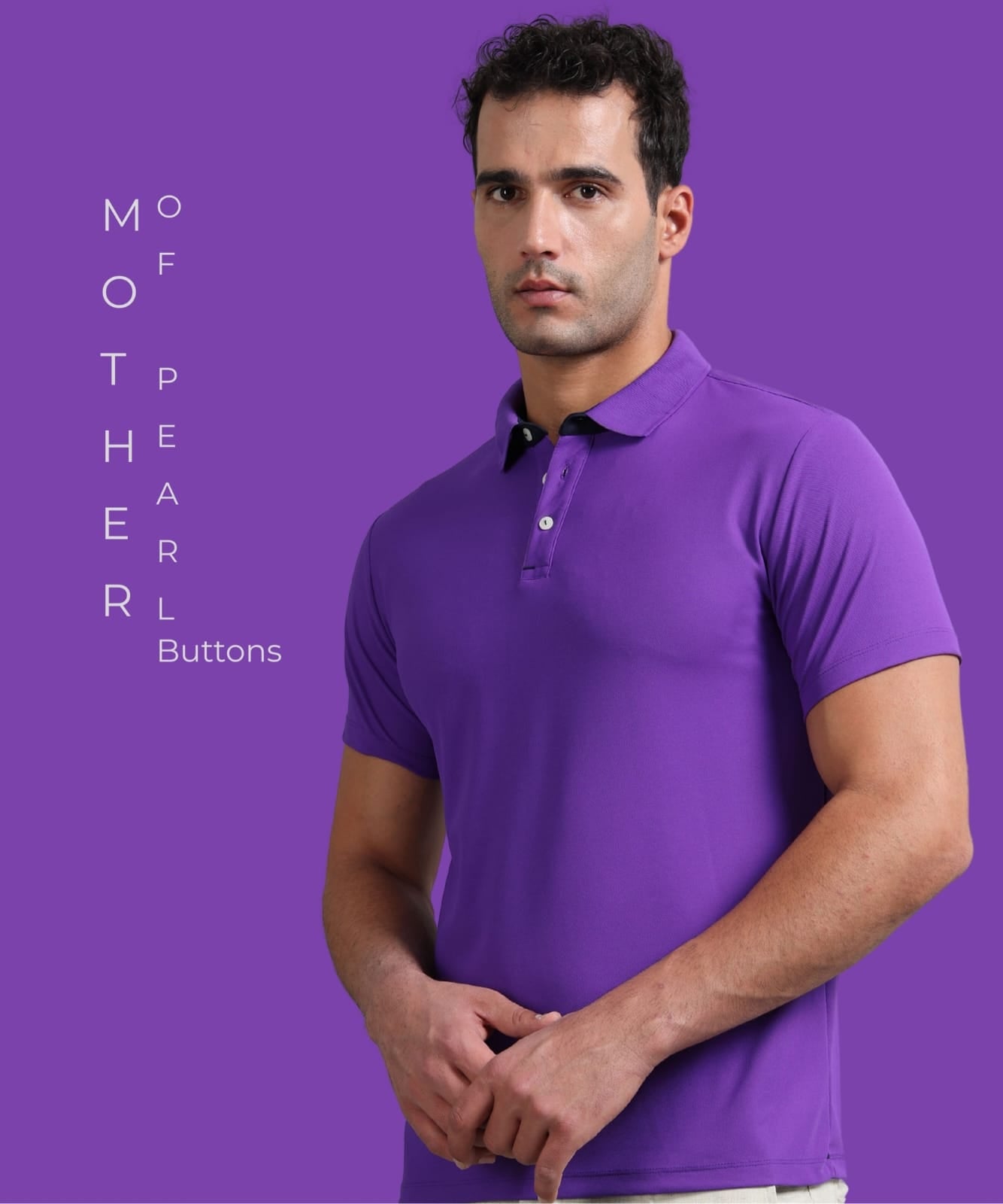 TDOM Men’s Purple Mars200 Polo T-Shirt