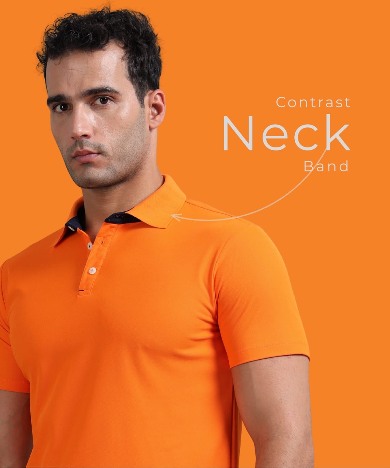 TDOM Men’s Orange Mars200 Polo T-Shirt