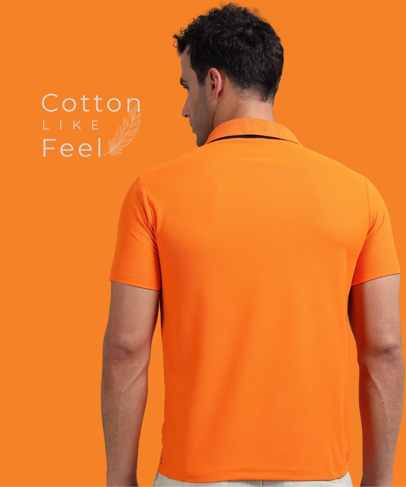 TDOM Men’s Orange Mars200 Polo T-Shirt