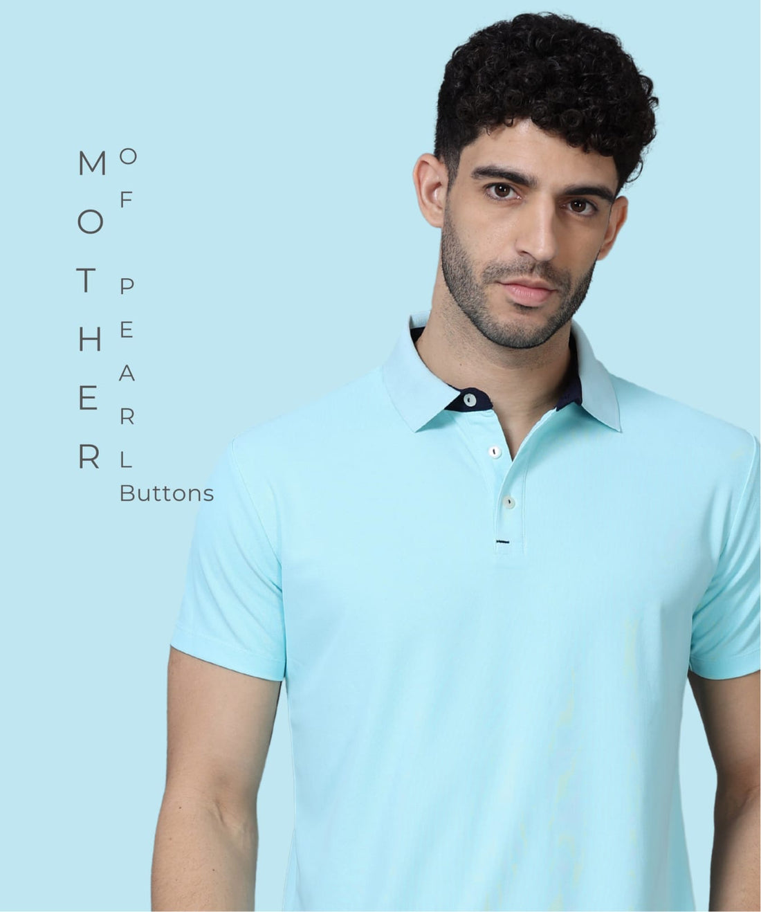 TDOM Men’s Sky Mint Mars200 Polo T-Shirt