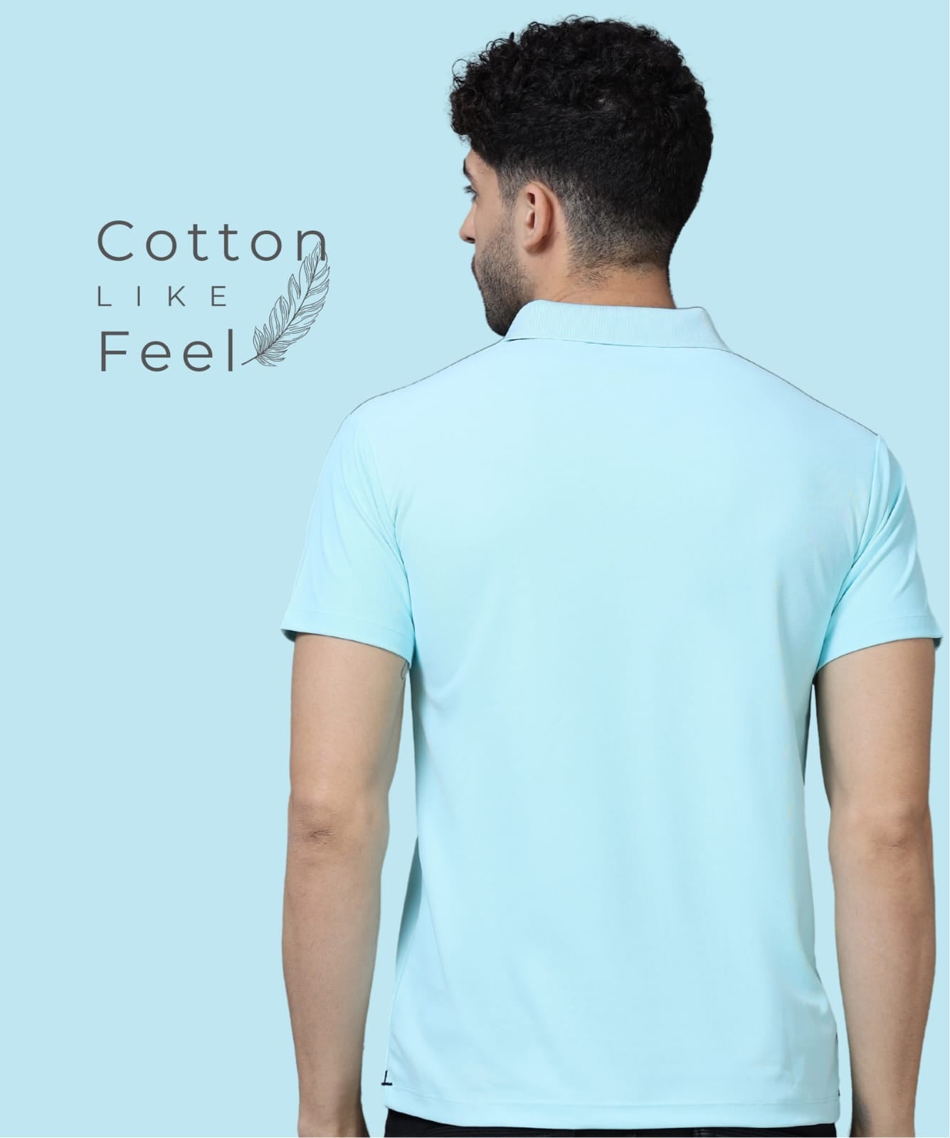 TDOM Men’s Sky Mint Mars200 Polo T-Shirt