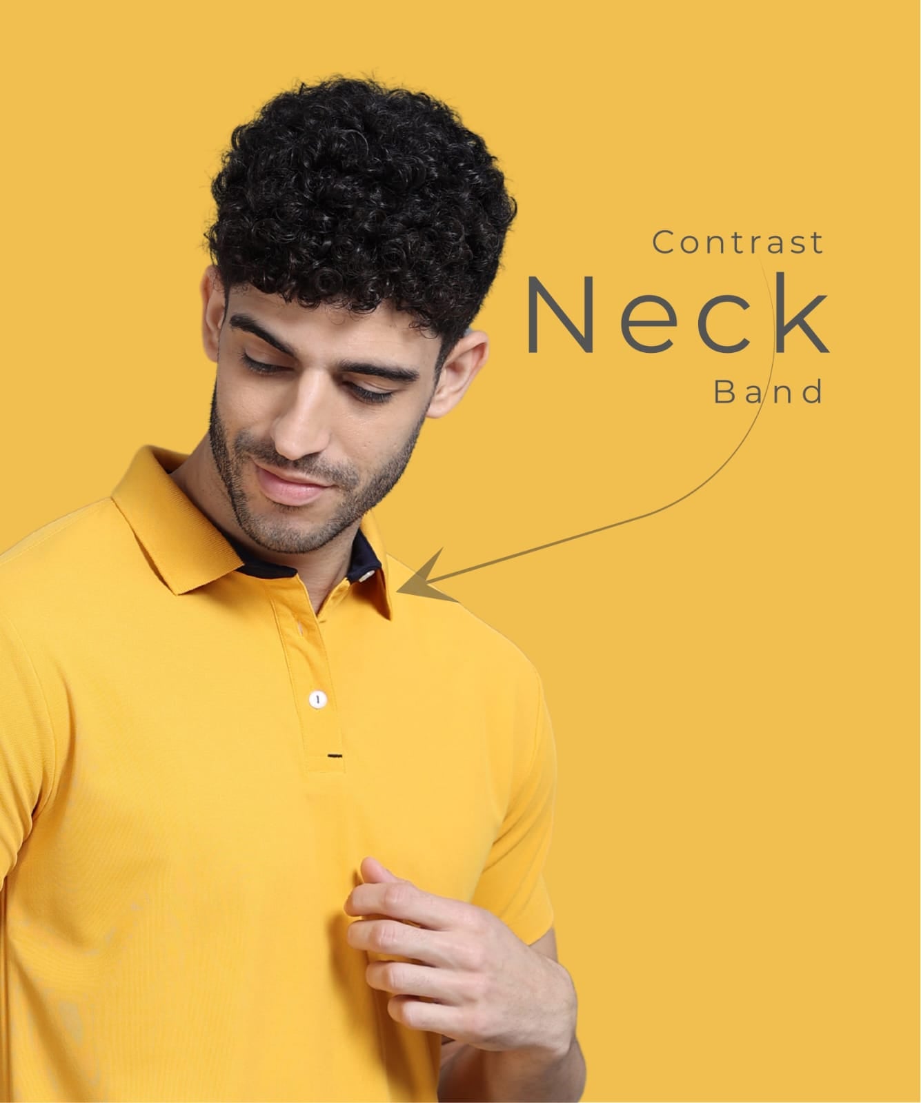 TDOM Men’s Mustard Mars200 Polo T-Shirt