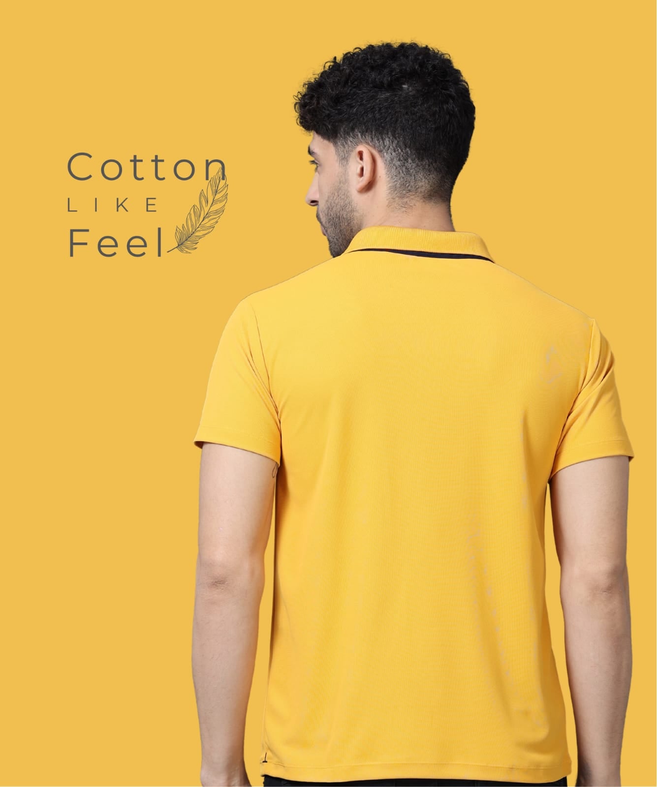 TDOM Men’s Mustard Mars200 Polo T-Shirt