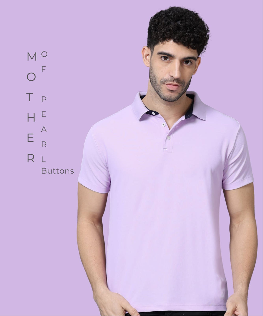 TDOM Men’s Lilac Mars200 Polo T-Shirt