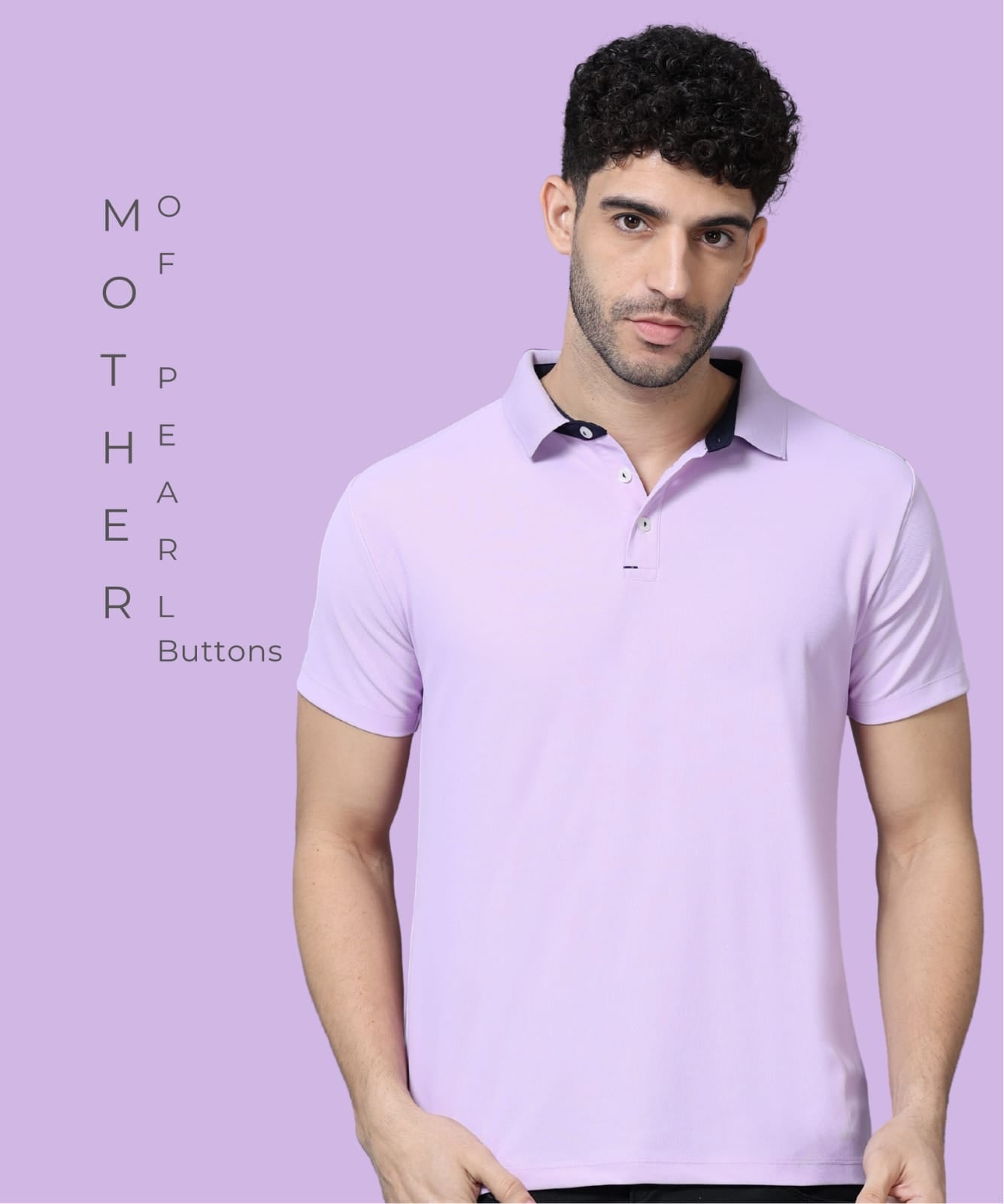 TDOM Men’s Lilac Mars200 Polo T-Shirt