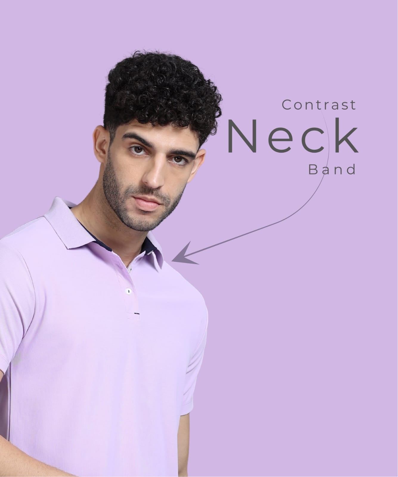 TDOM Men’s Lilac Mars200 Polo T-Shirt