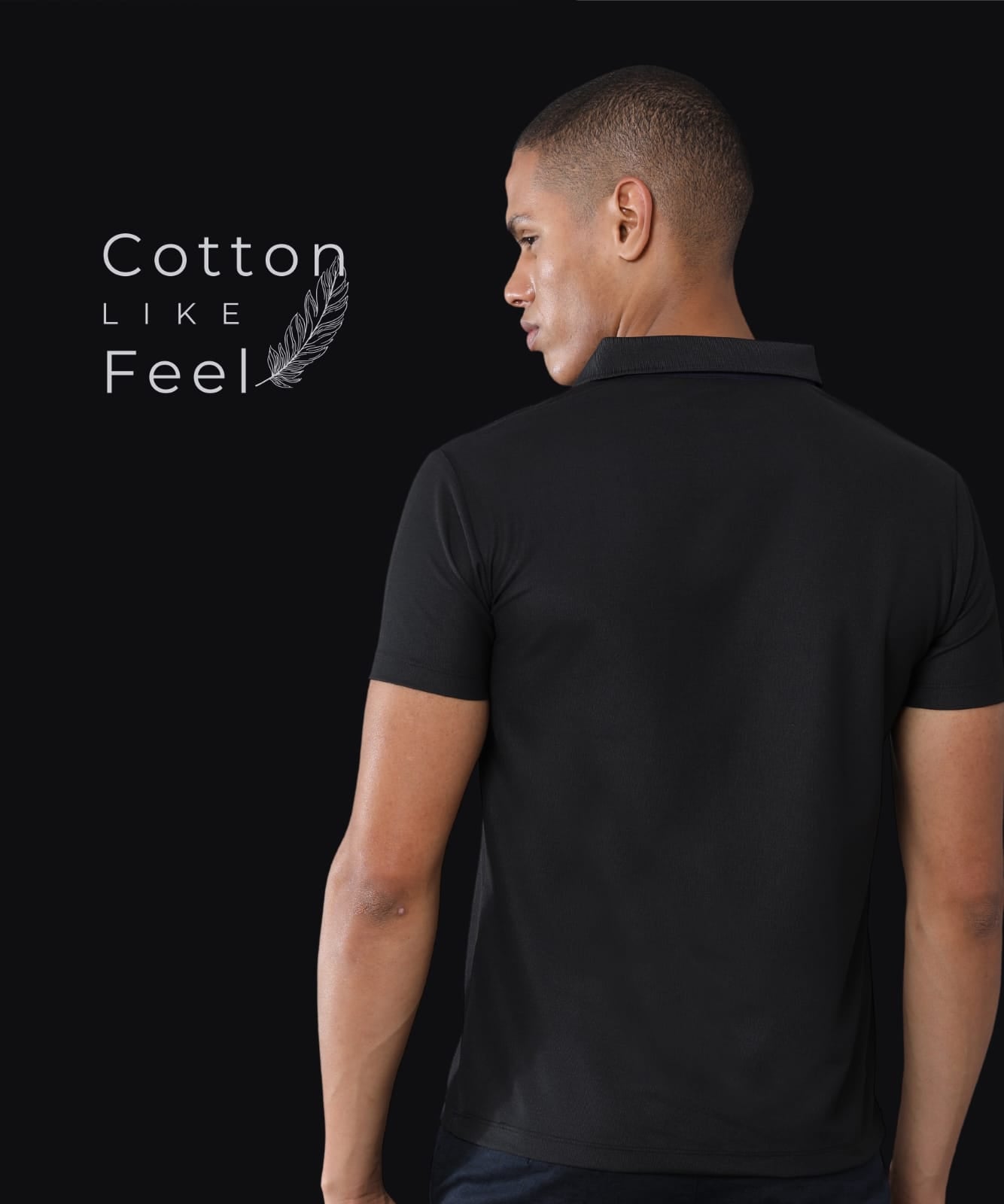 TDOM Men’s Classic Black Mars200 Polo T-Shirt