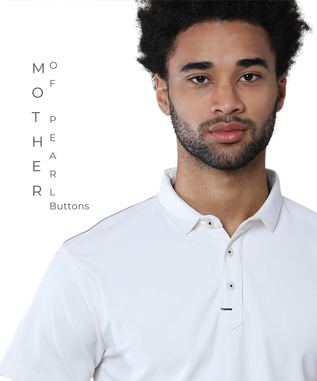 TDOM Men’s Ivory White Mars200 Polo T-Shirt