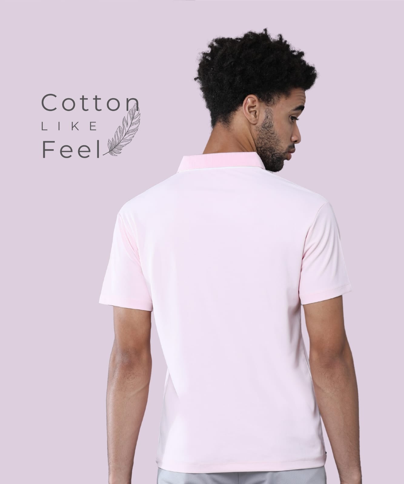 TDOM Men’s Soft Pink Mars200 Polo T-Shirt