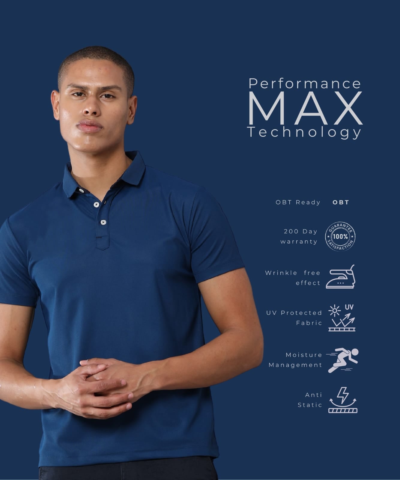 TDOM Men’s Teal Blue Mars200 Polo T-Shirt