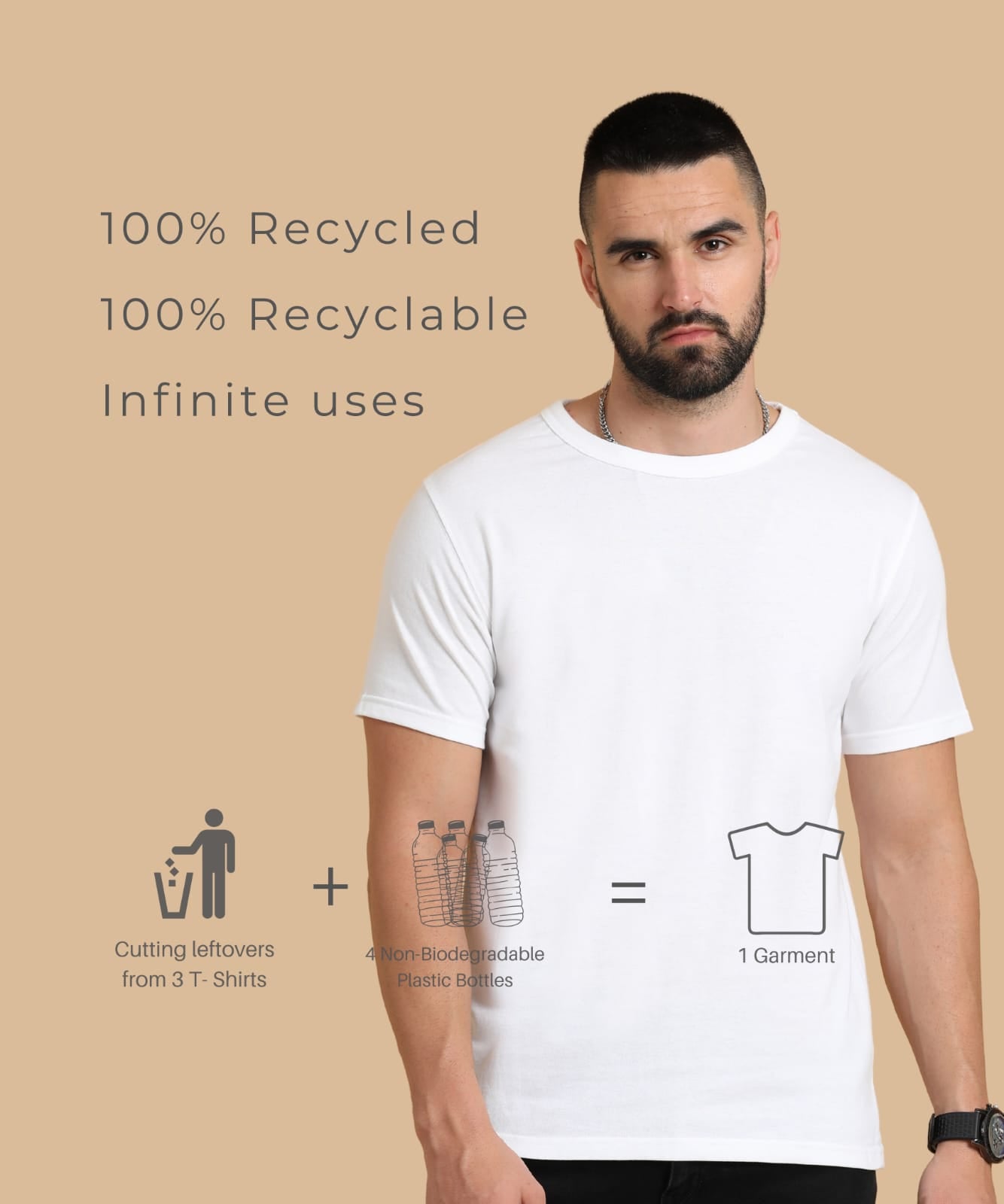 TDOM Men’s White Crewneck T-Shirt