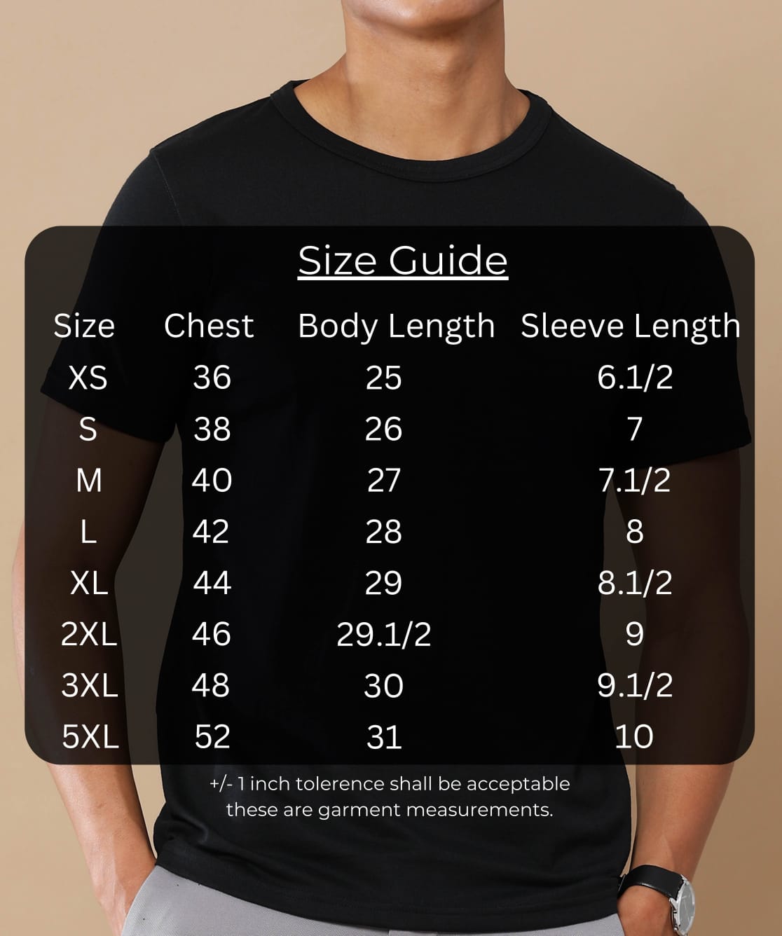 TDOM Men’s Classic Black Crewneck T-Shirt