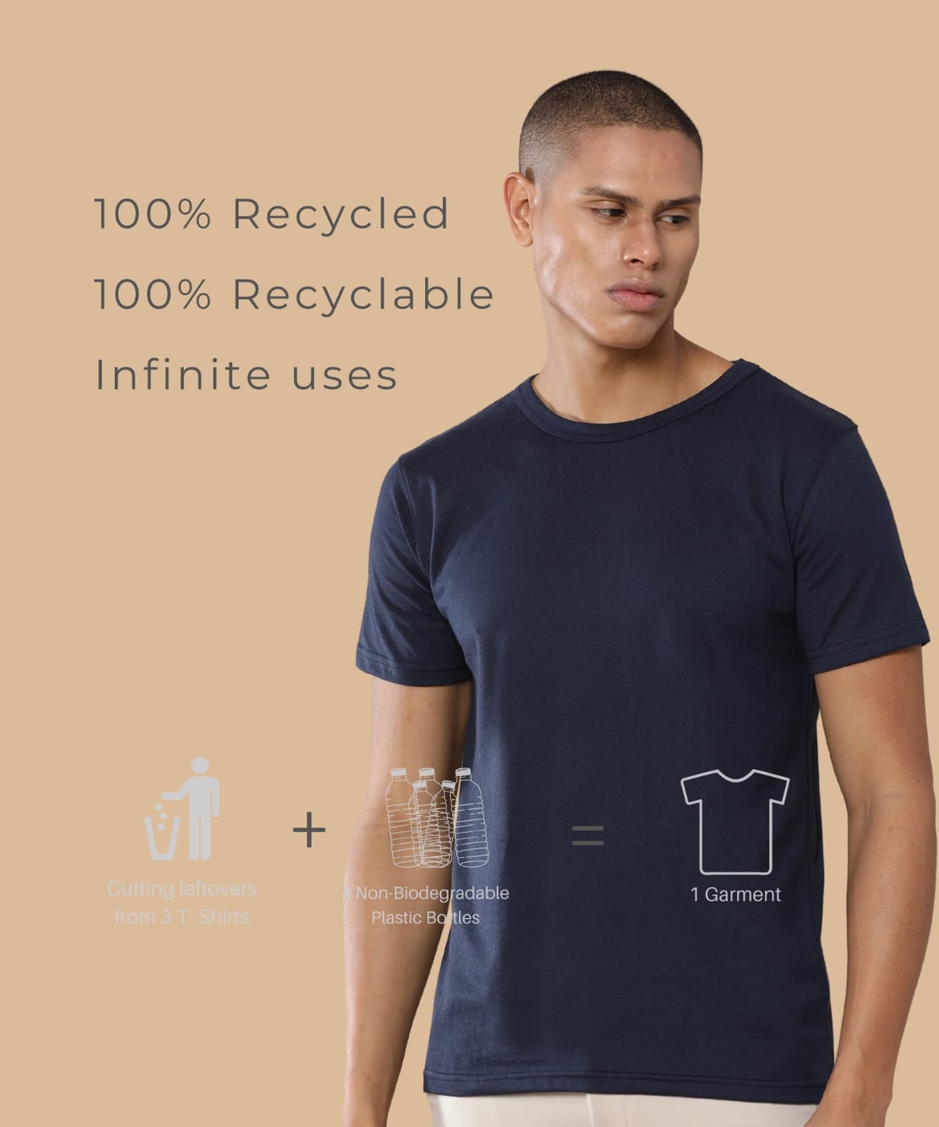 TDOM Men’s Midnight Navy Crewneck T-Shirt