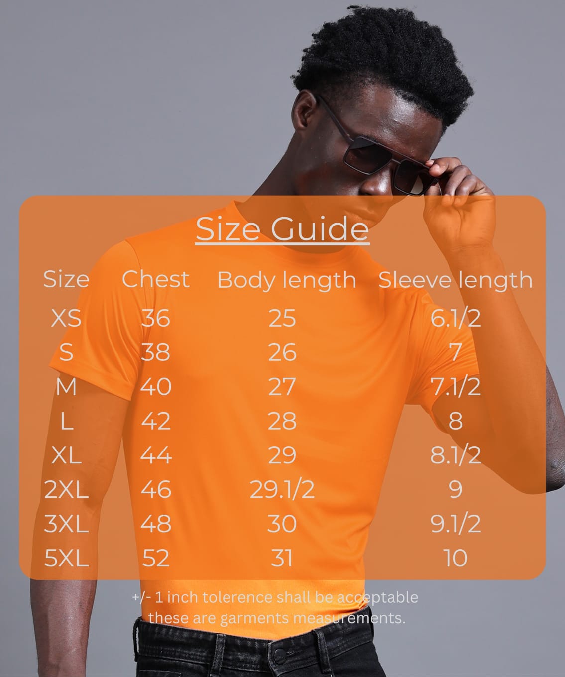 Mobilitee Tangy Orange Crew Neck T-Shirt