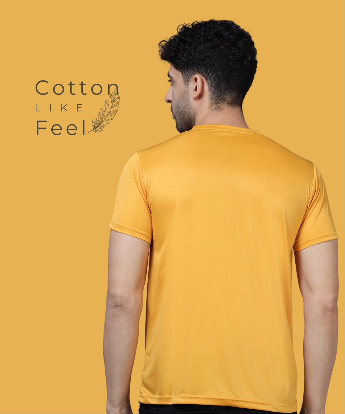 Mobilitee Mustard Crew Neck T-Shirt