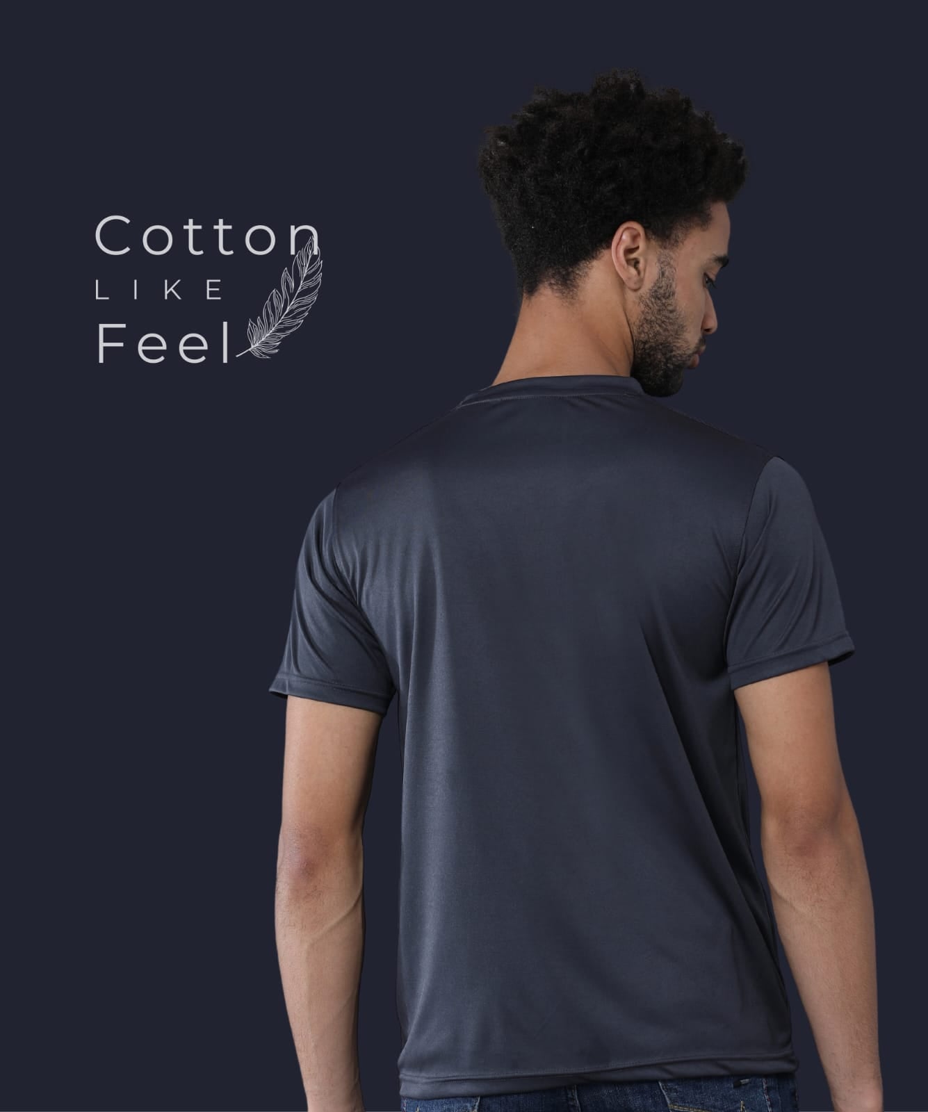 Mobilitee Dark Grey Crew Neck T-Shirt