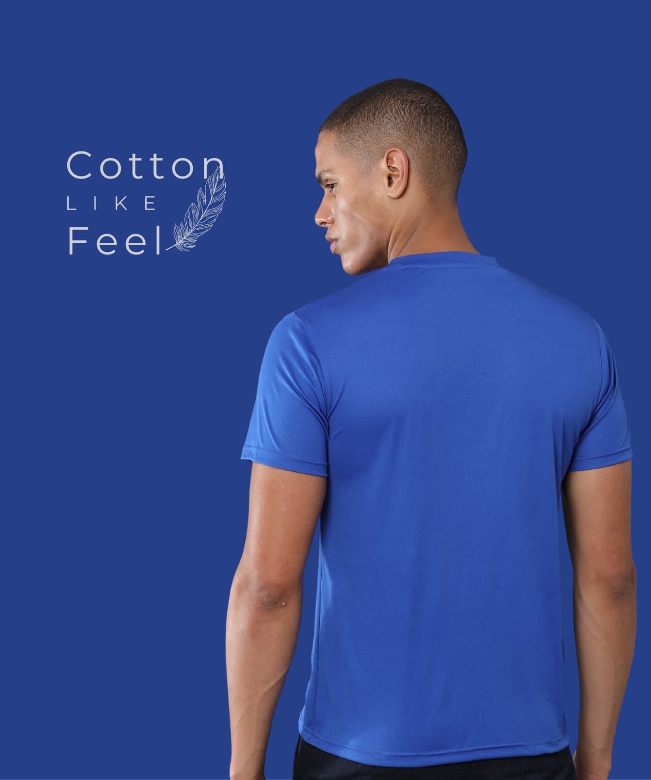 Mobilitee Imperial Blue Crew Neck T-Shirt