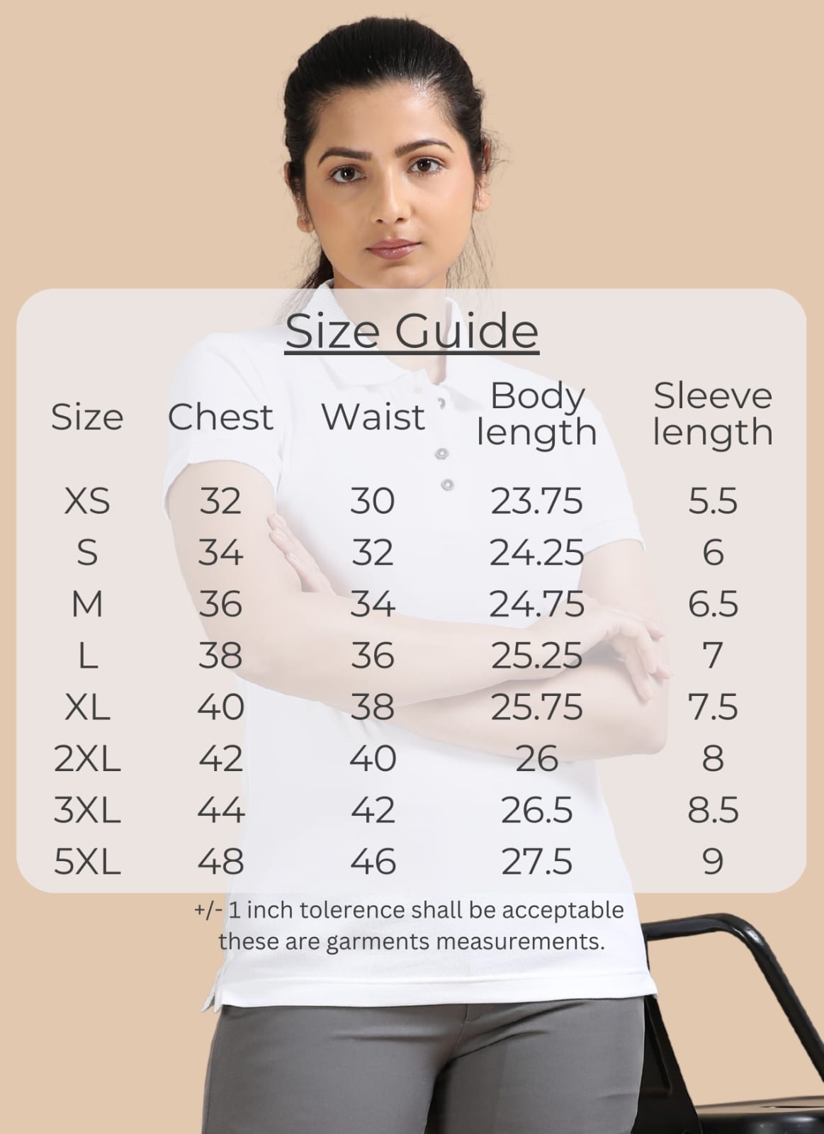 TDOM Women’s White Jacquard Polo T-Shirt