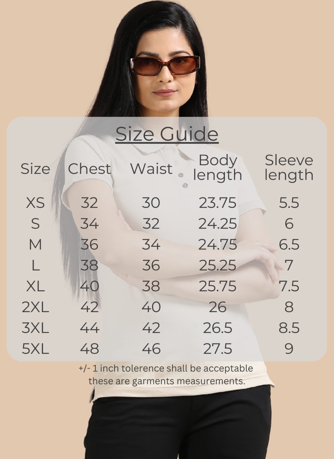 TDOM Women’s Sand Beige Jacquard Polo T-Shirt