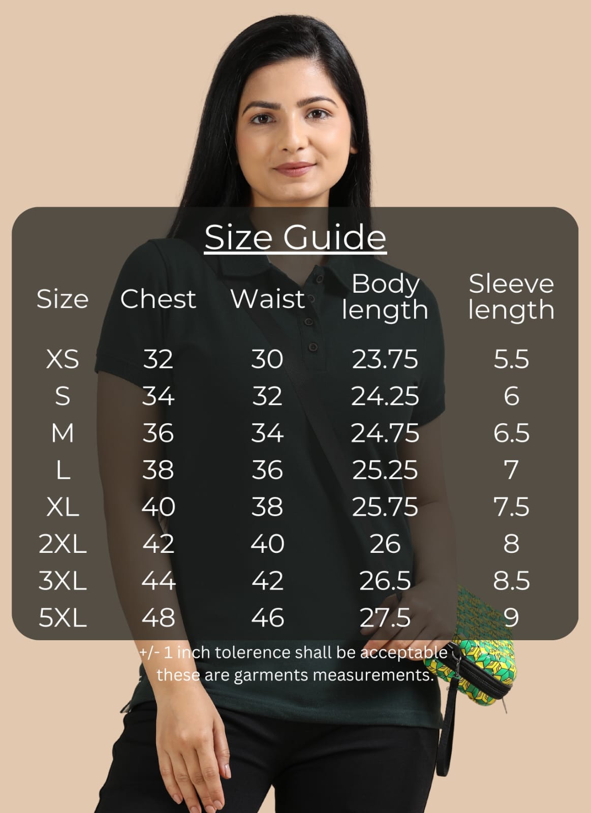 TDOM Women’s Forest Green Jacquard Polo T-Shirt