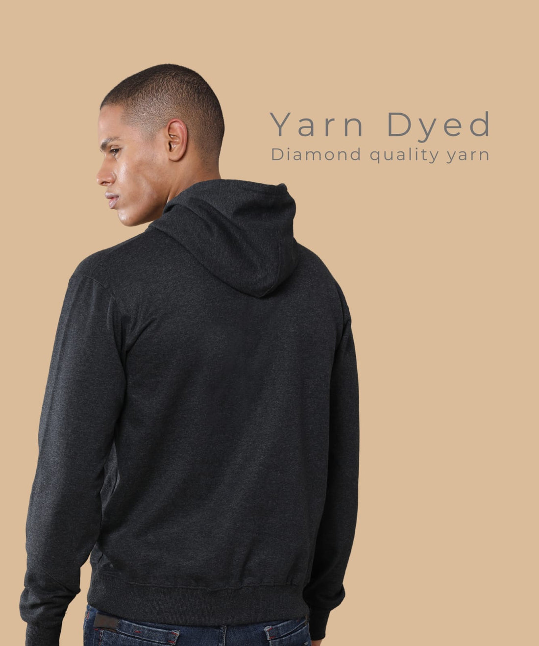 TDOM Men’s Classic Charcoal Melange Hoodie