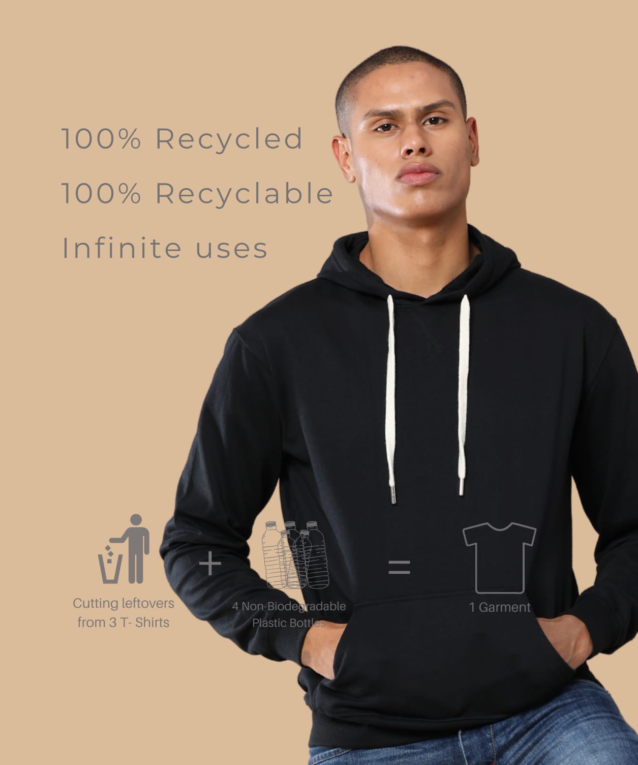 TDOM Men’s Classic Black Hoodie