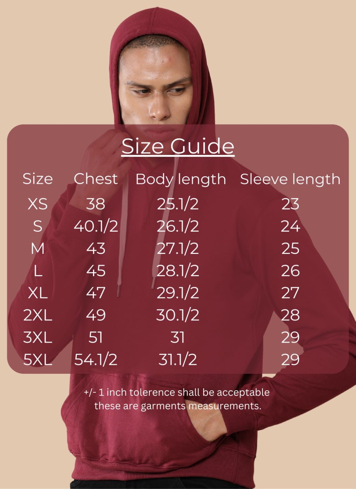 TDOM Men’s Classic French Wine Hoodie
