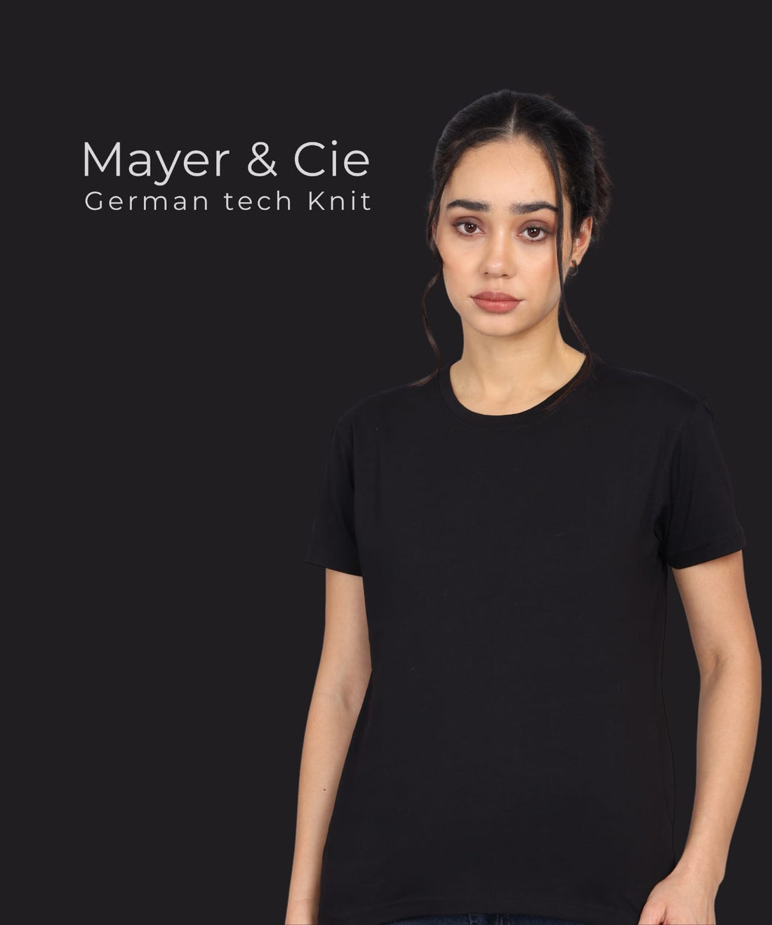 TDOM Women’s Classic Black Premium Crew Neck T-Shirt