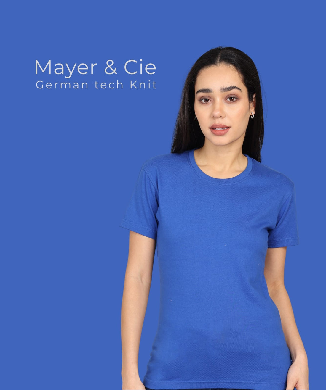 TDOM Women’s Imperial Blue Premium Crew Neck T-Shirt