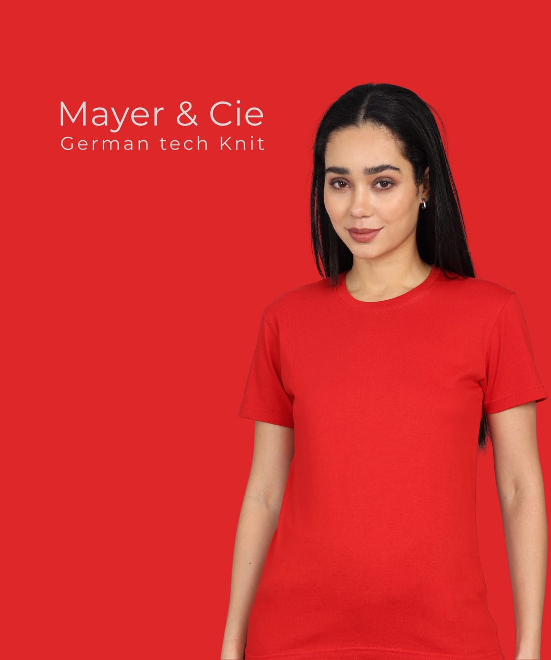 TDOM Women’s Red Premium Crew Neck T-Shirt