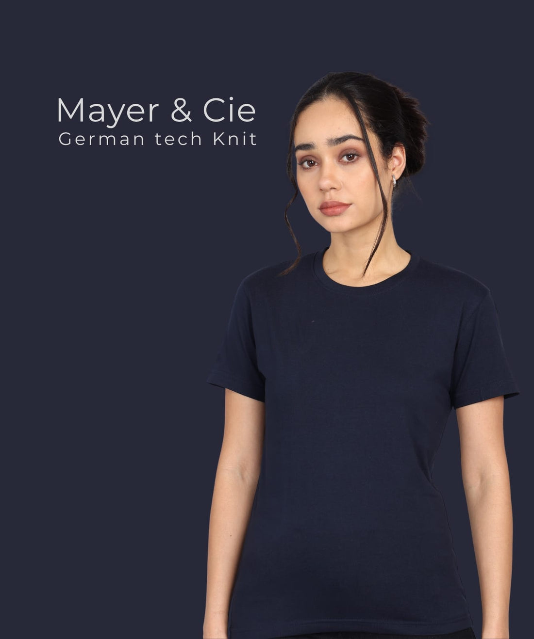TDOM Women’s Midnight Navy Premium Crew Neck T-Shirt