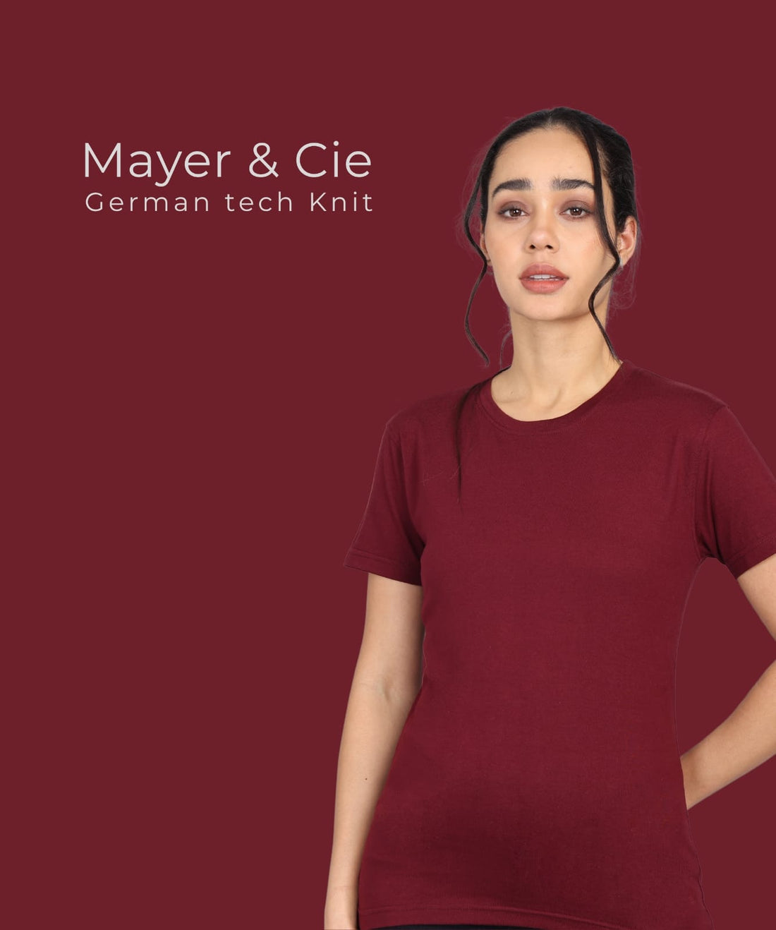 TDOM Women’s Maroon Crew Neck T-Shirt