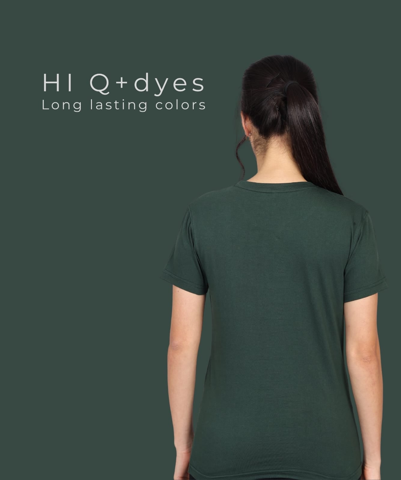 TDOM Women’s Bottle Green Premium Crew Neck T-Shirt