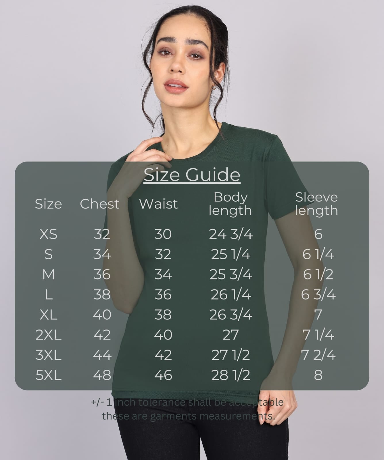 TDOM Women’s Bottle Green Premium Crew Neck T-Shirt