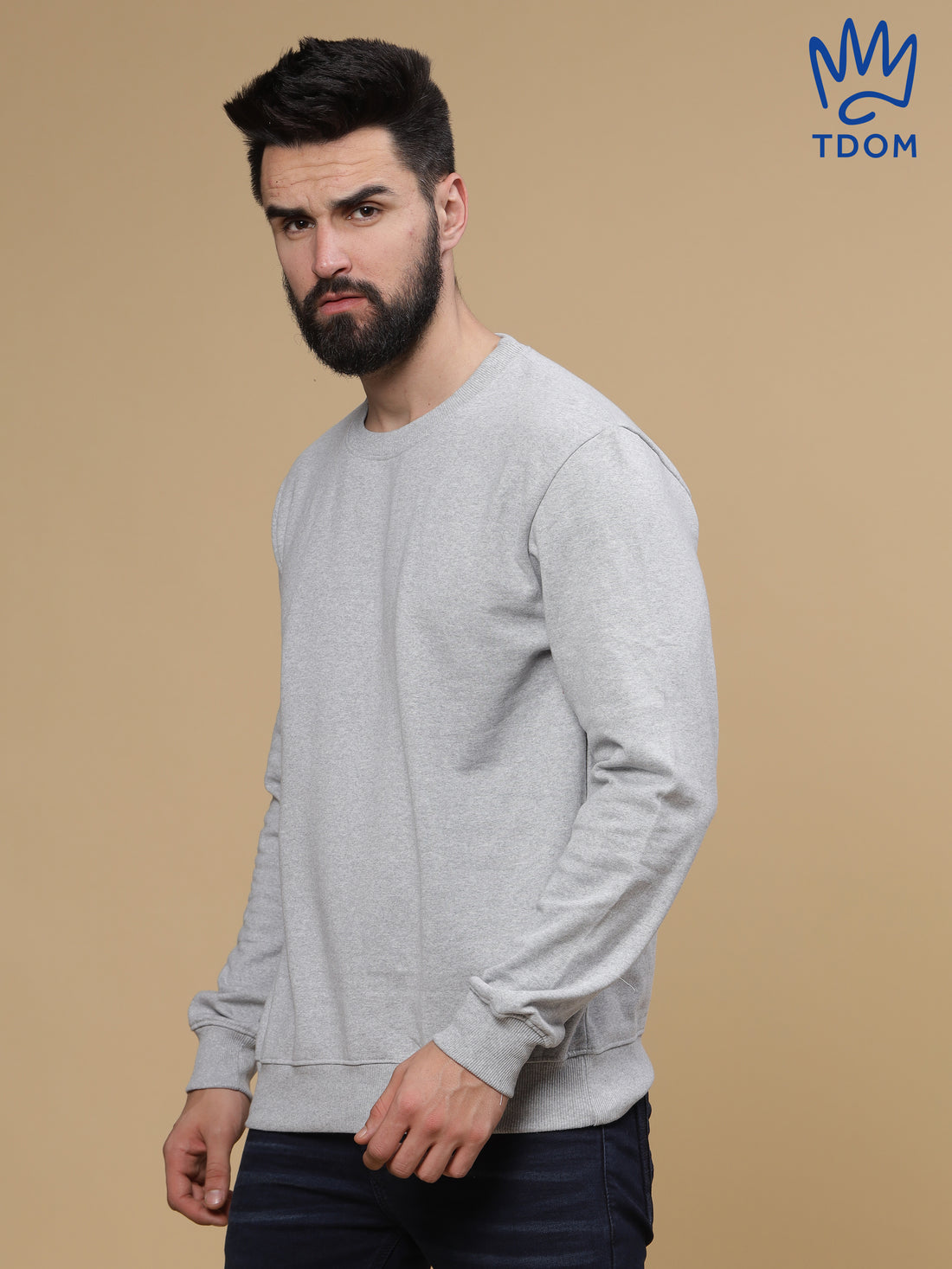 Grey Melange Sweatshirt