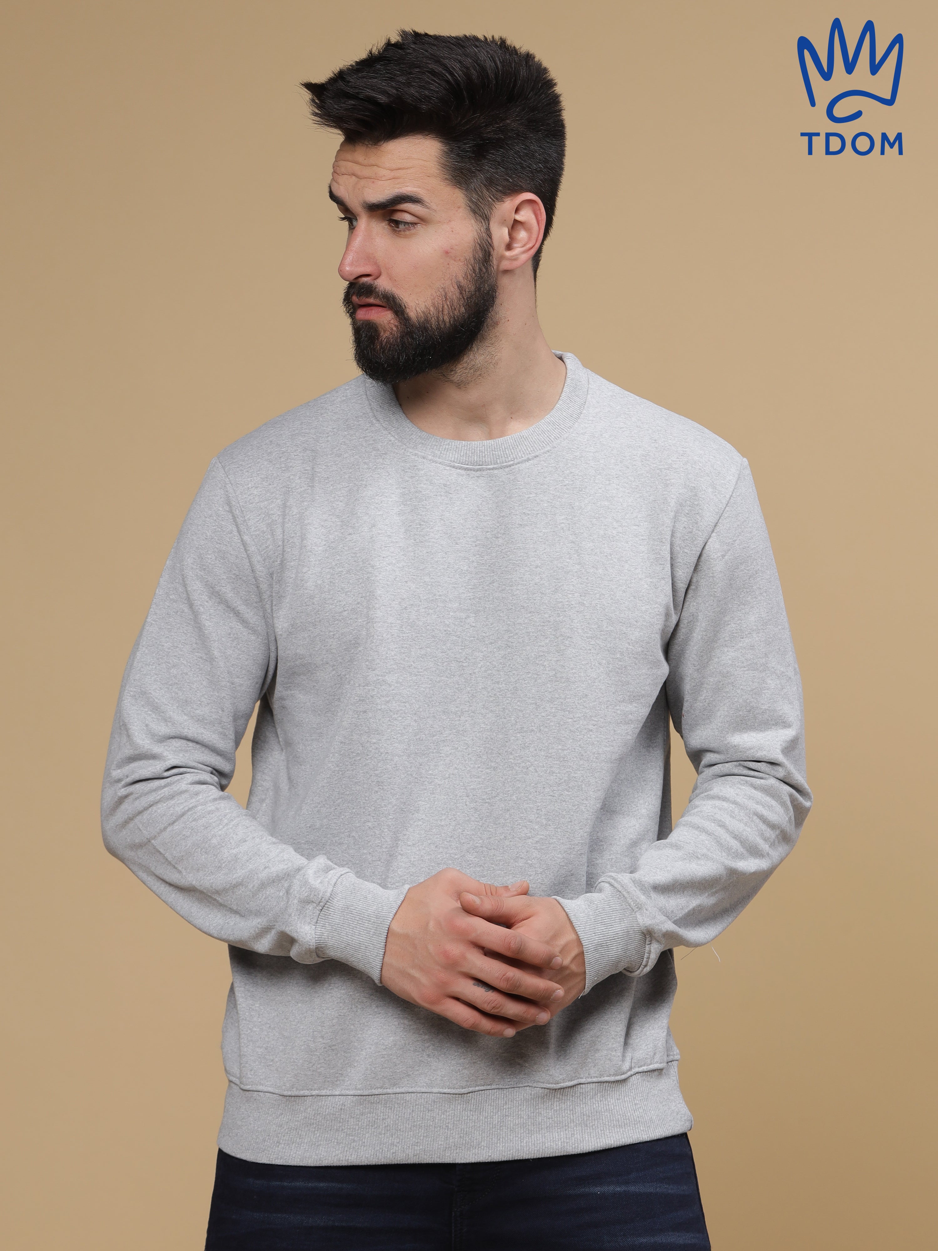 Grey Melange Sweatshirt